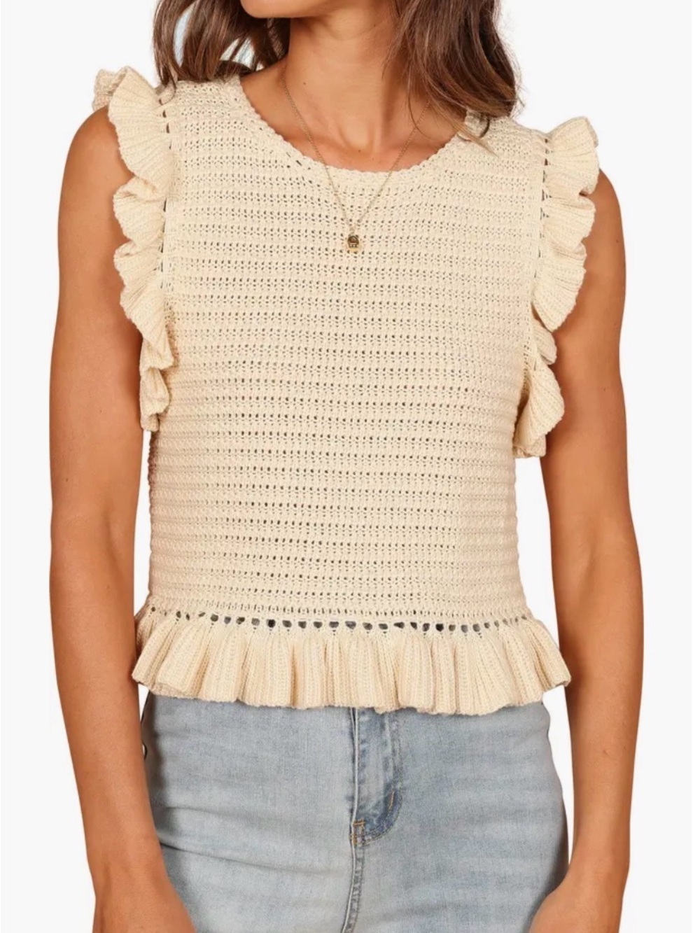Petal & Pup Katia Frill Sleeveless Sweater
Size S - Picture 2 of 6